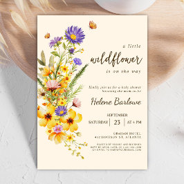 Invitación Un poco de Baby Shower del Boho de Flores Silvestr