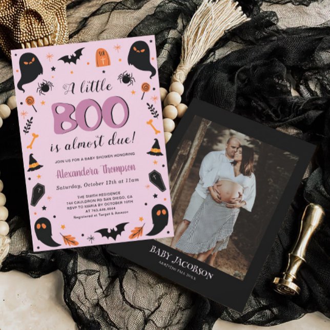 Invitación Un poco de Boo Halloween Witch Baby Shower (Subido por el creador)