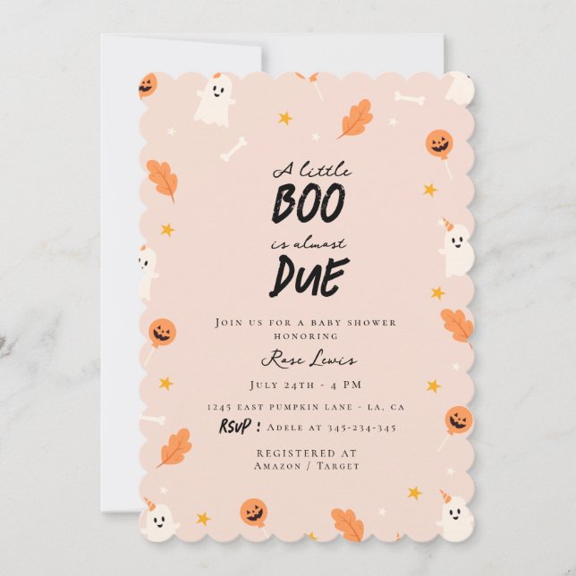 Invitación Un poco de boom casi se debe a la ducha de bebé (Anverso)