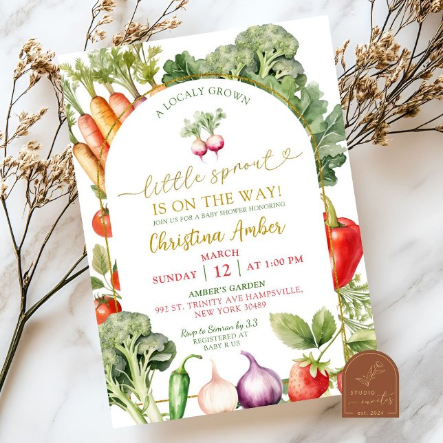 Invitación Un Poco De Brote Está En Camino De Baby Shower (Subido por el creador)