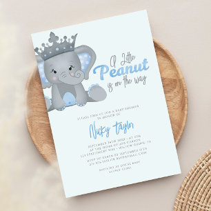 Invitación Un poco de cacahuate cute elefante Baby Shower