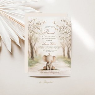 Invitación Un poco de cacahuete Baby Shower Elephant