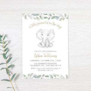 Invitación Un Poco De Cacahuete Está En Camino Del Elefante B