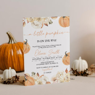 Invitación Un poco de calabaza cae el género neutro de Baby S