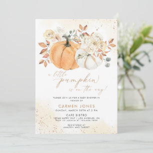 Invitación Un poco de calabaza cae el género neutro de Baby S