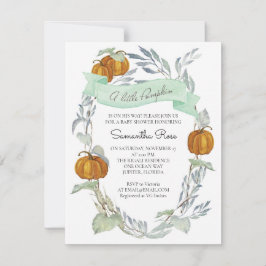 Invitación Un poco de calabaza cae el género neutro de Baby S