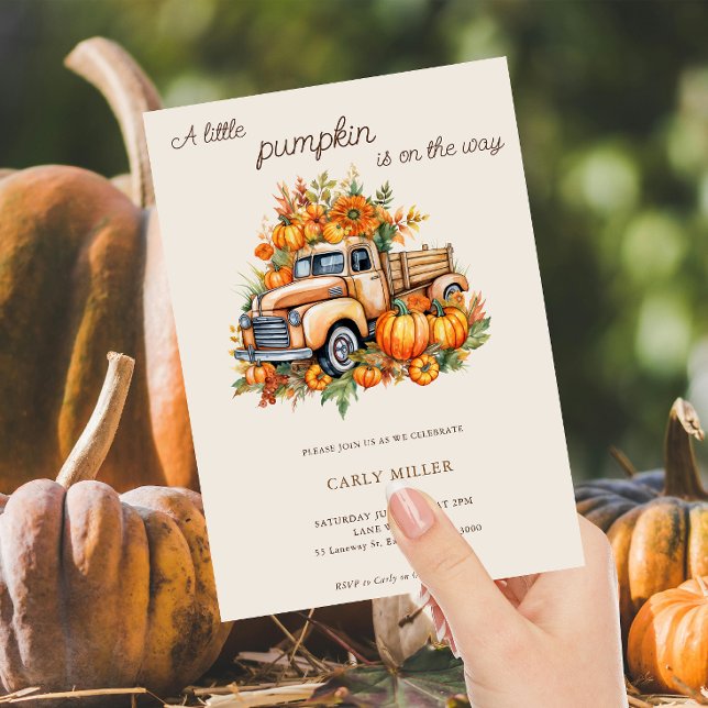 Invitación Un poco de calabaza de la caída Baby Shower (Subido por el creador)