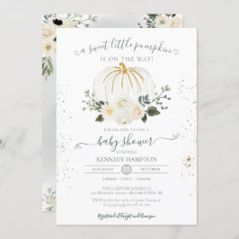 Invitación Un poco de calabaza género neutro caída Baby Showe
