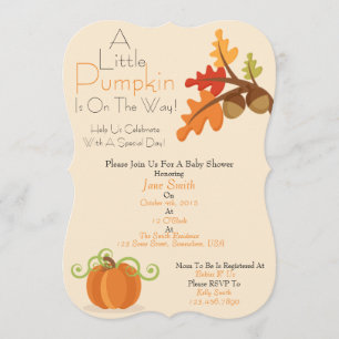 Invitación Un poco de calabaza invitada por Baby Shower