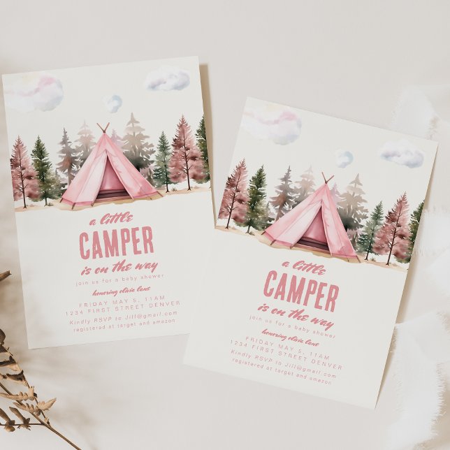 Invitación Un poco de Camper Camping Baby Shower (Subido por el creador)