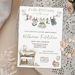 Invitación Un Poco De Campo Flores Silvestres Ropa De Bebé