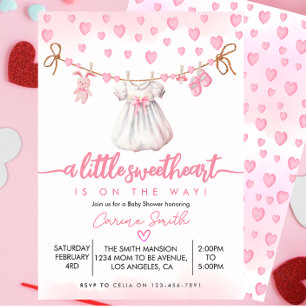 Invitación Un poco de cariño, el Baby Shower de Valentine