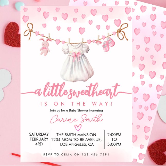 Invitación Un poco de cariño, el Baby Shower de Valentine (Subido por el creador)