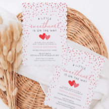 Un poco de cariño Valentine Baby Shower Invite