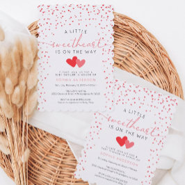 Invitación Un poco de cariño Valentine Baby Shower Invite