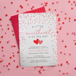 Invitación Un poco de cariño Valentine Baby Shower Invite