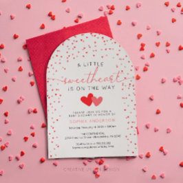 Invitación Un poco de cariño Valentine Baby Shower Invite