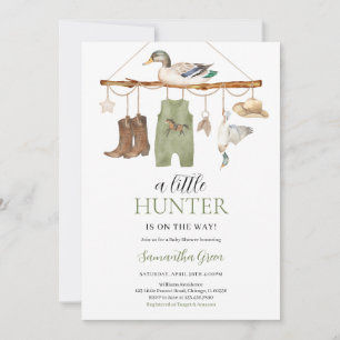 Invitación Un poco de caza en el camino a Baby Shower