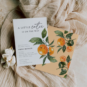 Invitación Un Poco De Cita Está En El Camino De Citrus Baby S