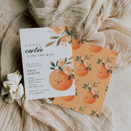 Invitación Un Poco De Cita Está En El Camino De Citrus Baby S