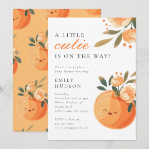 Invitación Un Poco De Cita Está En El Camino De Citrus Baby S