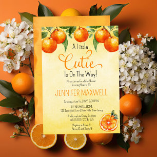 Invitación Un poco de color cítrico acuático Baby Shower