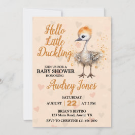 Invitación Un Poco De Duckling Está En Camino De Baby Shower