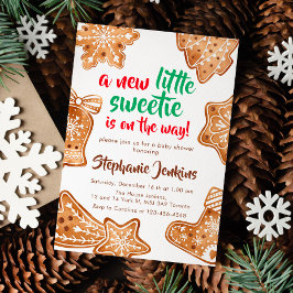 Invitación Un poco de dulce está en camino Cookie Baby Shower