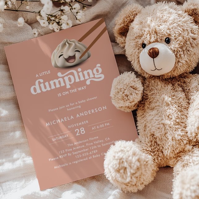 Invitación Un Poco De Dumpling Está En El Camino De Baby Show (Subido por el creador)