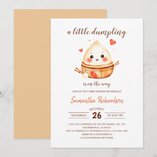 Invitación Un Poco De Dumpling Está En El Camino De Bao Baby 