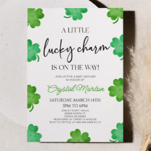 Invitación Un poco de encanto verde Baby Shower