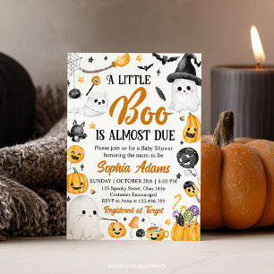 Invitación Un poco de Fantasma Baby Shower de Halloween