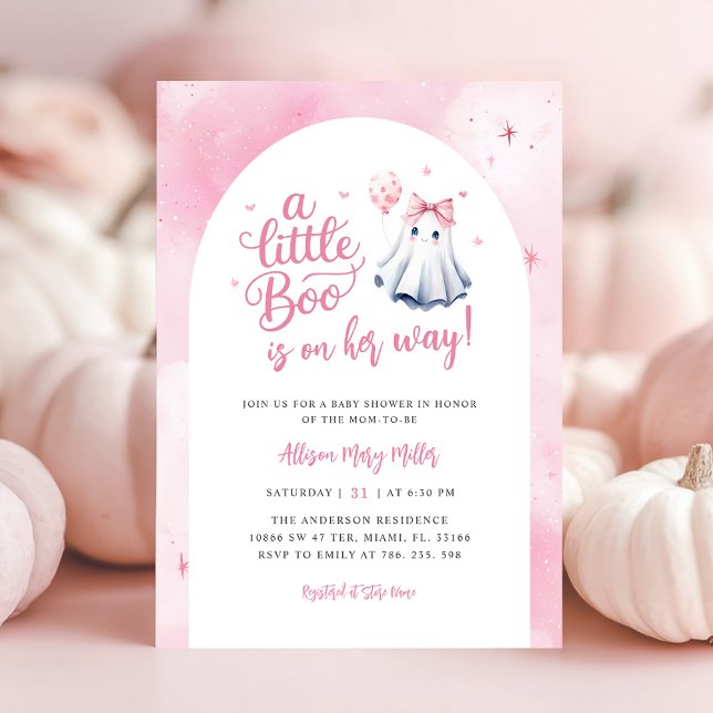 Invitación Un poco de Fantasma Baby Shower de Halloween (Subido por el creador)