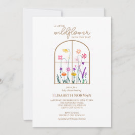 Invitación Un poco de flor silvestre moderno y elegante Baby 