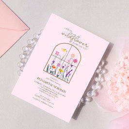 Invitación Un poco de flor silvestre moderno y elegante Baby 