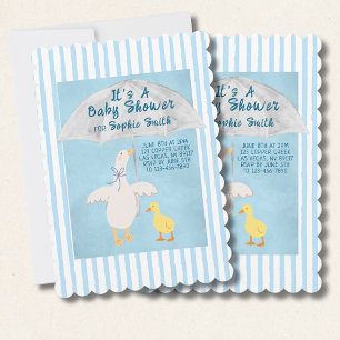 Invitación Un Poco De Ganso Está En El Camino De Baby Shower