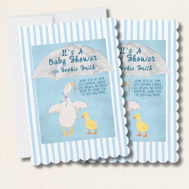 Invitación Un Poco De Ganso Está En El Camino De Baby Shower (Subido por el creador)