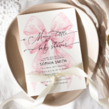 Un poco de invierno Rubor Pink Bow Baby Shower