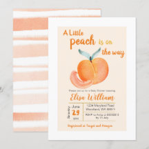 Un poco de melocotón está en camino de la invitaci