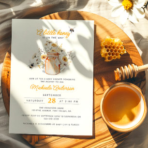 Invitación Un Poco de Miel en el Camino Aquarela Baby Shower