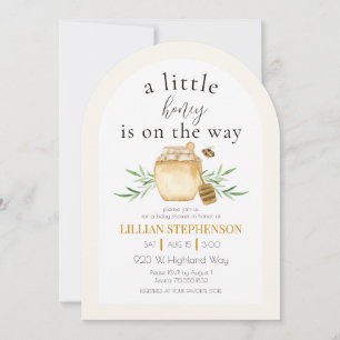 Invitación Un Poco de Miel Está En Camino Shower de Bebé Bee