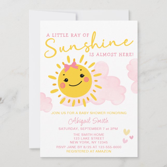 INVITACIÓN UN POCO DE SOL ESTÁ CASI AQUÍ (Anverso)