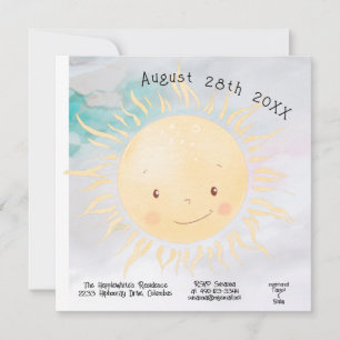 Invitación Un poco de sol personalizado en Baby Shower