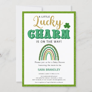 Invitación Un poco de suerte en el Baby Shower de St. Patrick