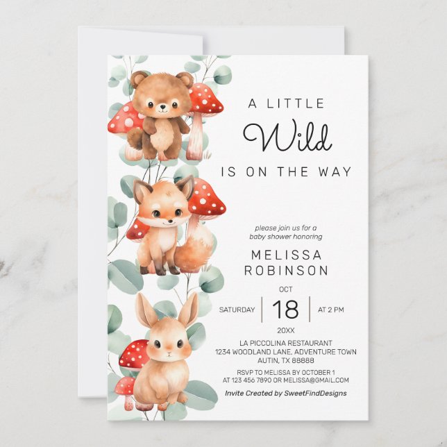 Invitación Un poco de Wild está en camino (Anverso)
