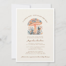 Invitación Un poco divertido Guy Mushroom cae en Baby Shower