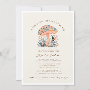 Invitación Un poco divertido Guy Mushroom cae en Baby Shower