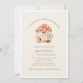 Invitación Un poco divertido Guy Mushroom cae en Baby Shower