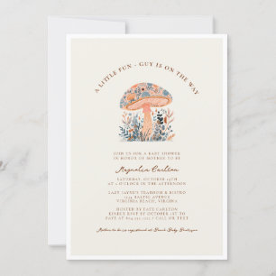 Invitación Un poco divertido Guy Mushroom cae en Baby Shower