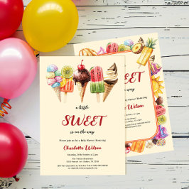 Invitación Un Poco Dulce Está En Camino Cumpleaños De Helado 